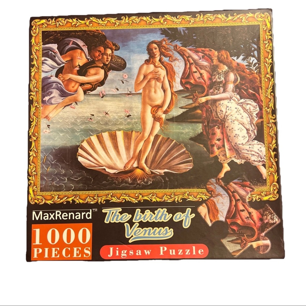 The Birth of Venus Jigsaw Puzzle and Poster 1000 Pieces 26.75”x19.25” Max Renard